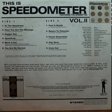 Speedometer Featuring The Speedettes - This Is Speedometer Vol.II - The Funkadoobian