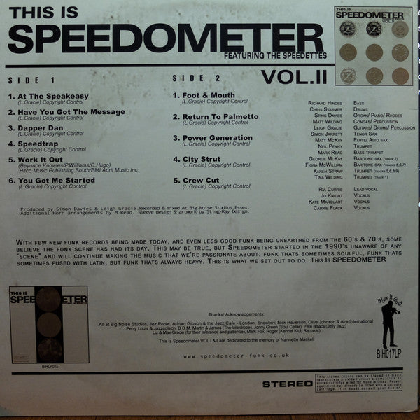 Speedometer Featuring The Speedettes - This Is Speedometer Vol.II - The Funkadoobian
