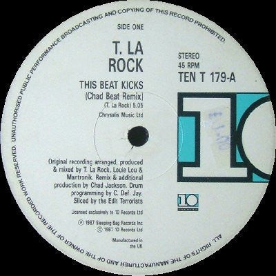 T La Rock - This Beat Kicks (Chad Beat Remix) / Having Fun / Back To Burn - The Funkadoobian