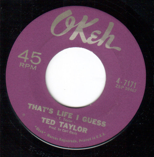 Ted Taylor - Be Ever Wonderful / That's Life I Guess - The Funkadoobian