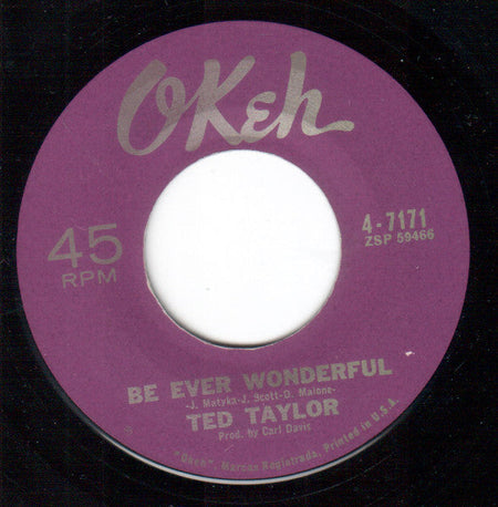 Ted Taylor - Be Ever Wonderful / That's Life I Guess - The Funkadoobian