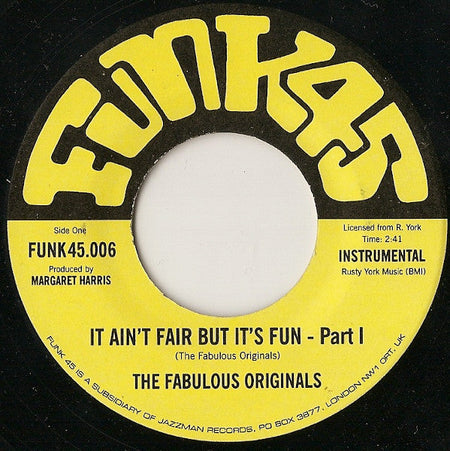 The Fabulous Originals - It Ain't Fair But It's Fun - The Funkadoobian