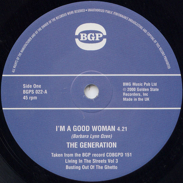 The Generation / Wally Cox And Nate Branch - I'm A Good Woman / Za Zu - The Funkadoobian