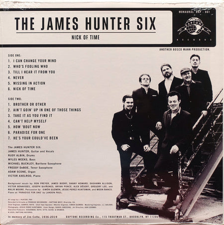 The James Hunter Six - Nick Of Time - The Funkadoobian