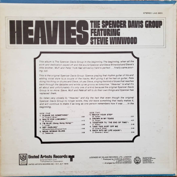 The Spencer Davis Group Featuring Steve Winwood - Heavies - The Funkadoobian