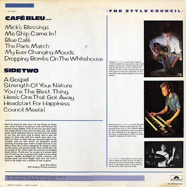 The Style Council - Café Bleu - The Funkadoobian