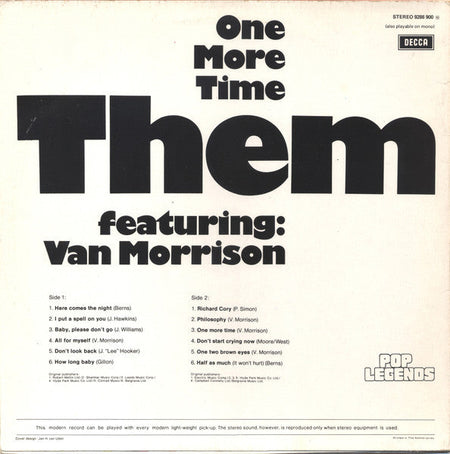 Them (3) Featuring: Van Morrison - One More Time - The Funkadoobian