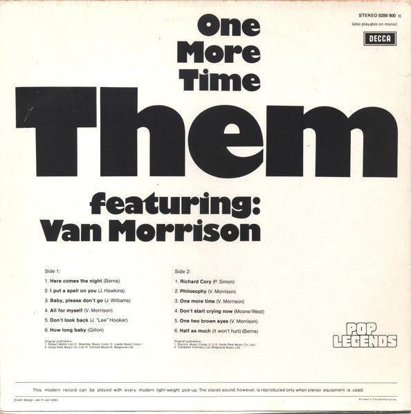 Them (3) Featuring: Van Morrison - One More Time - The Funkadoobian