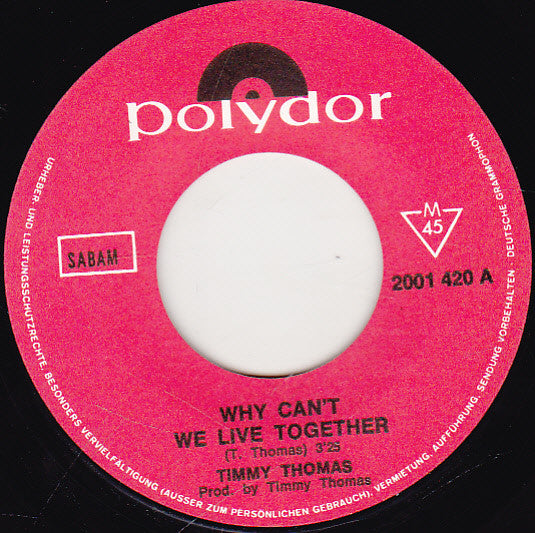 Timmy Thomas - Why Can't We Live Together / Funky Me - The Funkadoobian