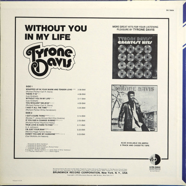 Tyrone Davis - Without You In My Life - The Funkadoobian