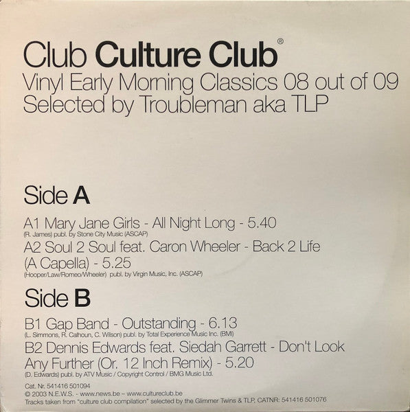 Various - Club Culture Club - Vinyl Early Morning Classics 08 Out Of 09 - The Funkadoobian