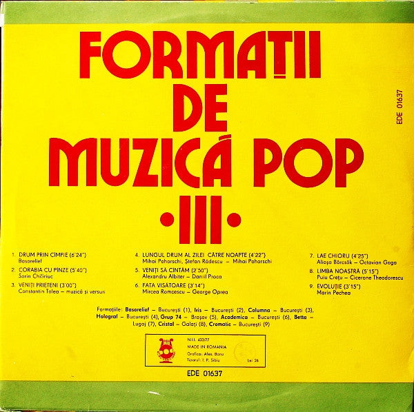 Various - Formații De Muzică Pop •III• - The Funkadoobian