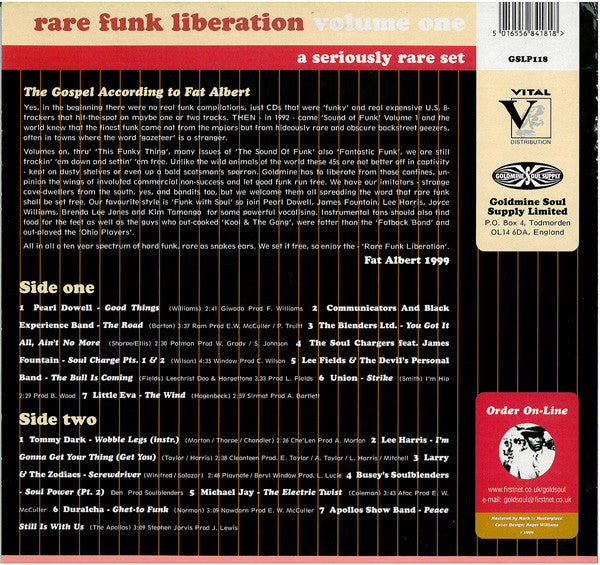Various - Rare Funk Liberation Volume One - The Funkadoobian
