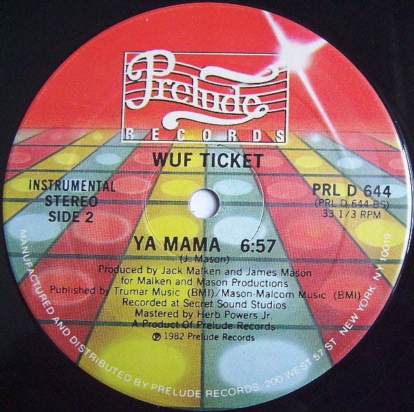 Wuf Ticket - Ya Mama - The Funkadoobian