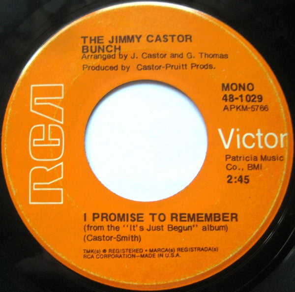 The Jimmy Castor Bunch - Troglodyte (Cave Man) / I Promise To Remember - The Funkadoobian